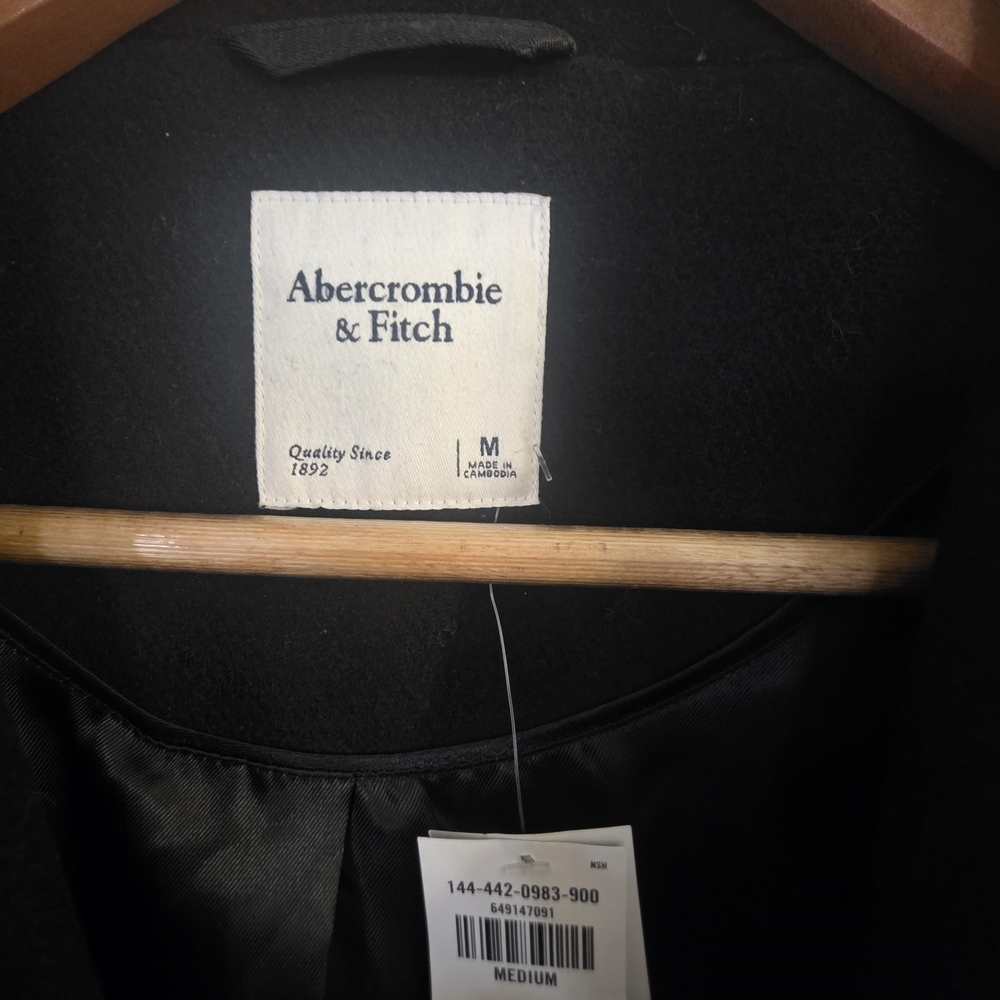 Abercrombie & Fitch Women's Classic Black Pea Coat